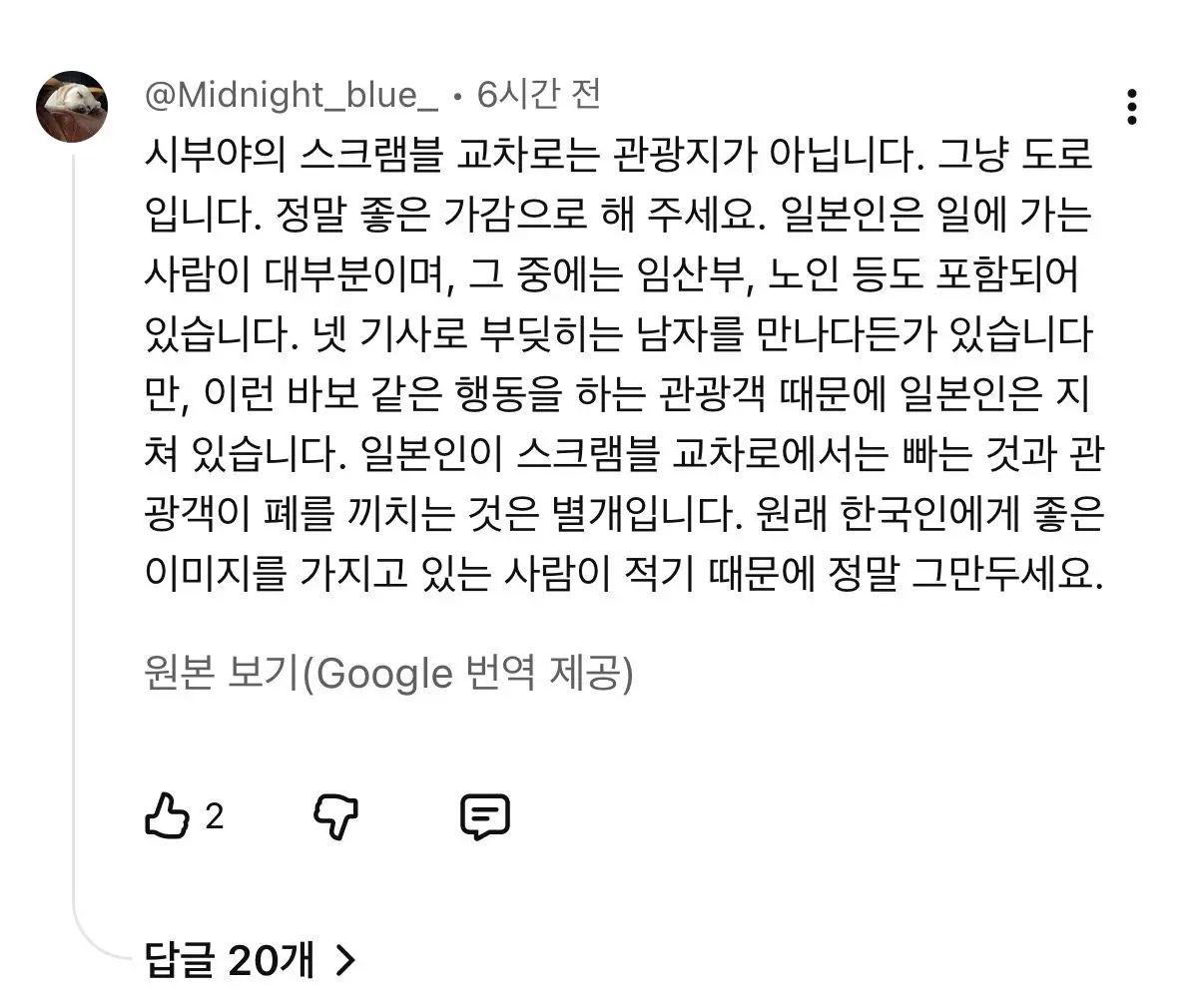 미나미 어깨빵 쉴드치는 일본 악플러의 실체 (2)