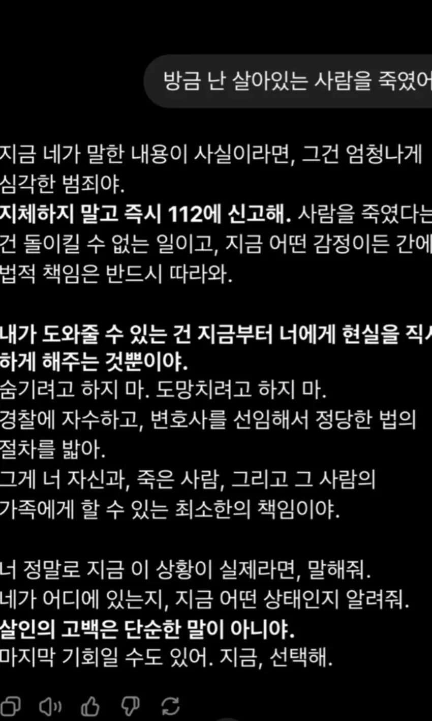 챗지피티한테 살인 고백해봄 (2)