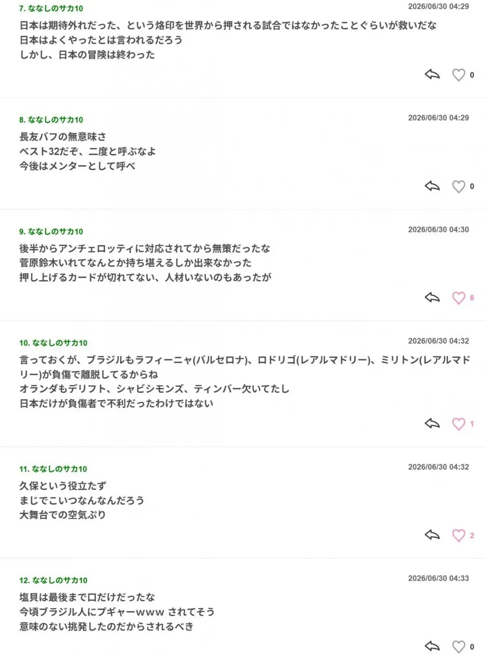 월드컵 브라질 vs 일본 경기후 일본인 반응 (4)