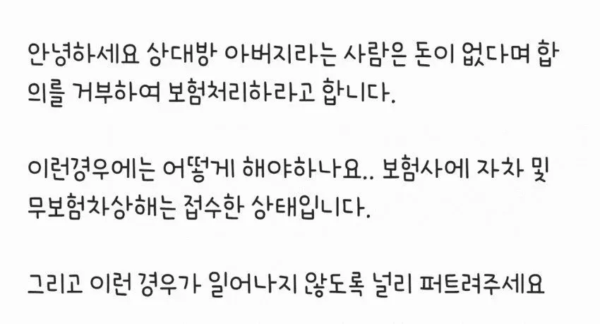 역주행하는 킥라니와 사고