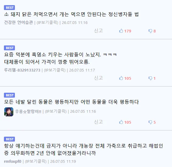 개 보신탕 판매 금지법 (2)