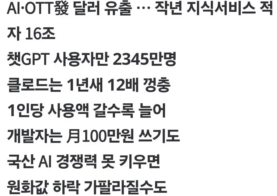 매일경제가 말하는 고환율 원인 (2)