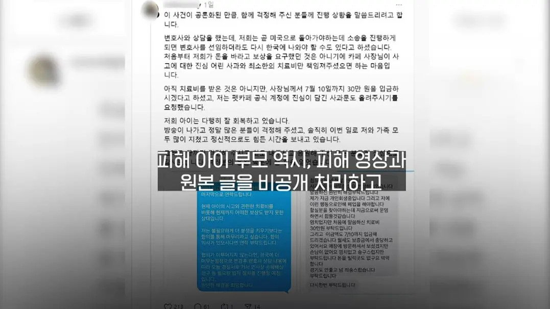 송도 돼지물림 사고 펫카페 사장 인터뷰 (62)
