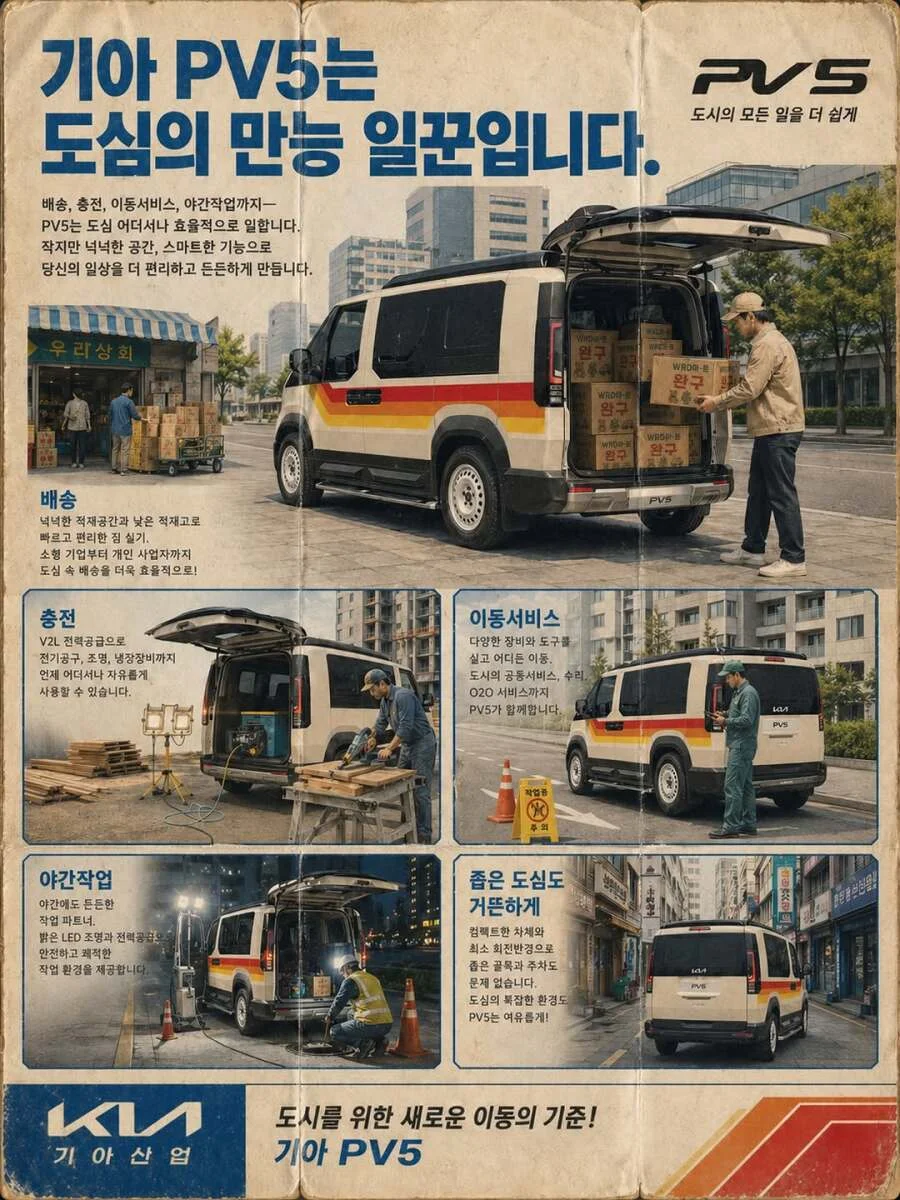 KIA PV5 그시절 느낌 광고 (3)