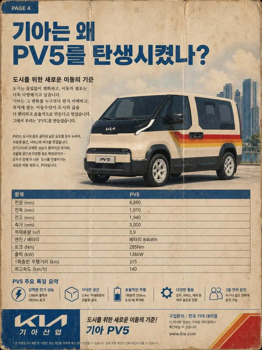 KIA PV5 그시절 느낌 광고 (4)
