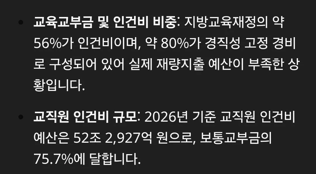 교육비에서 인건비 비중이 75% (2)