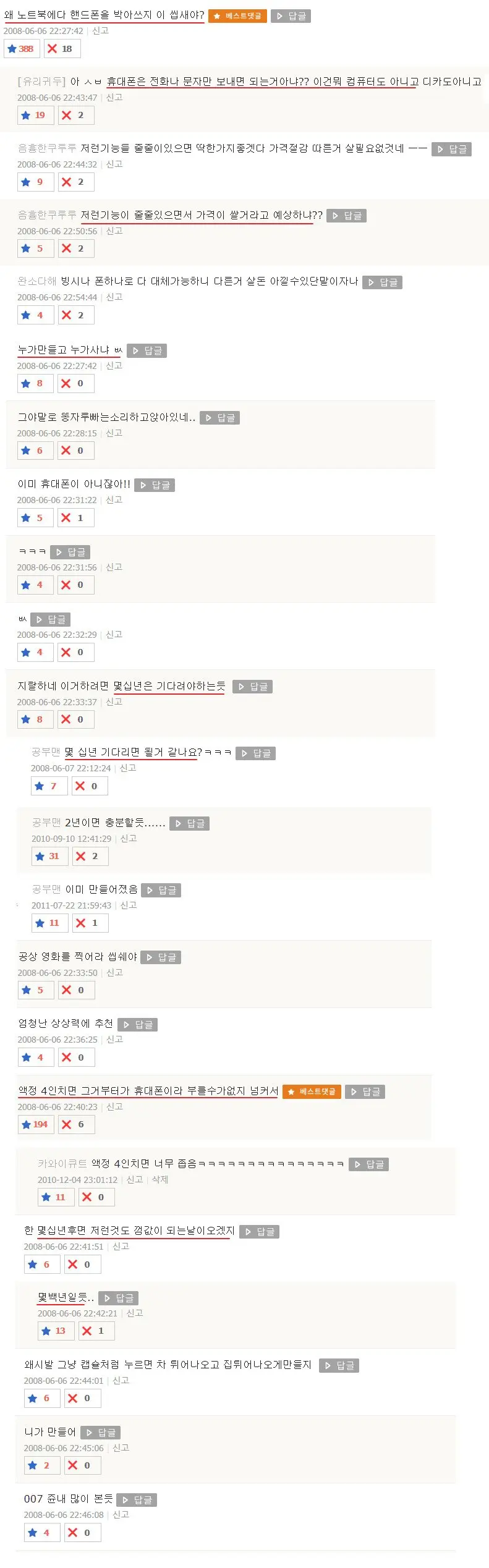 스마트폰 나오기전 사람들의 반응 (2)
