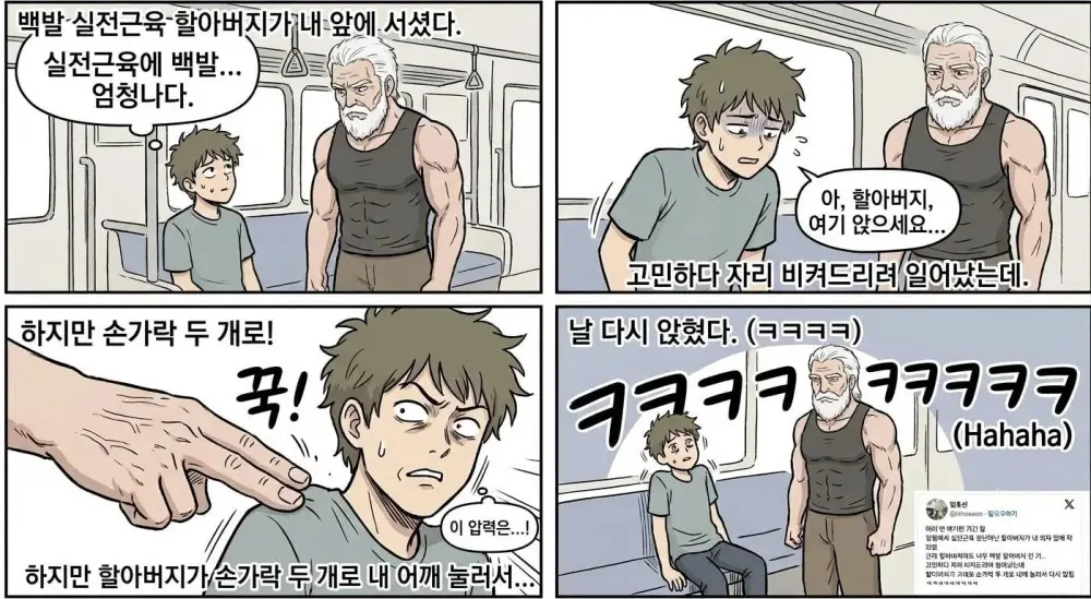 전철에서 만난 늙은 바키 할아버지 (2)