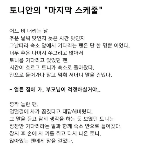 어느 아이돌의 마지막 스케줄 (2)