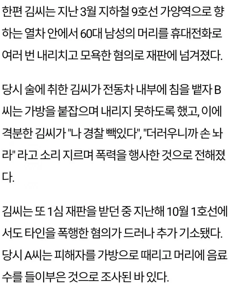 4호선 뚝딱녀 징역 1년 선고 (2)