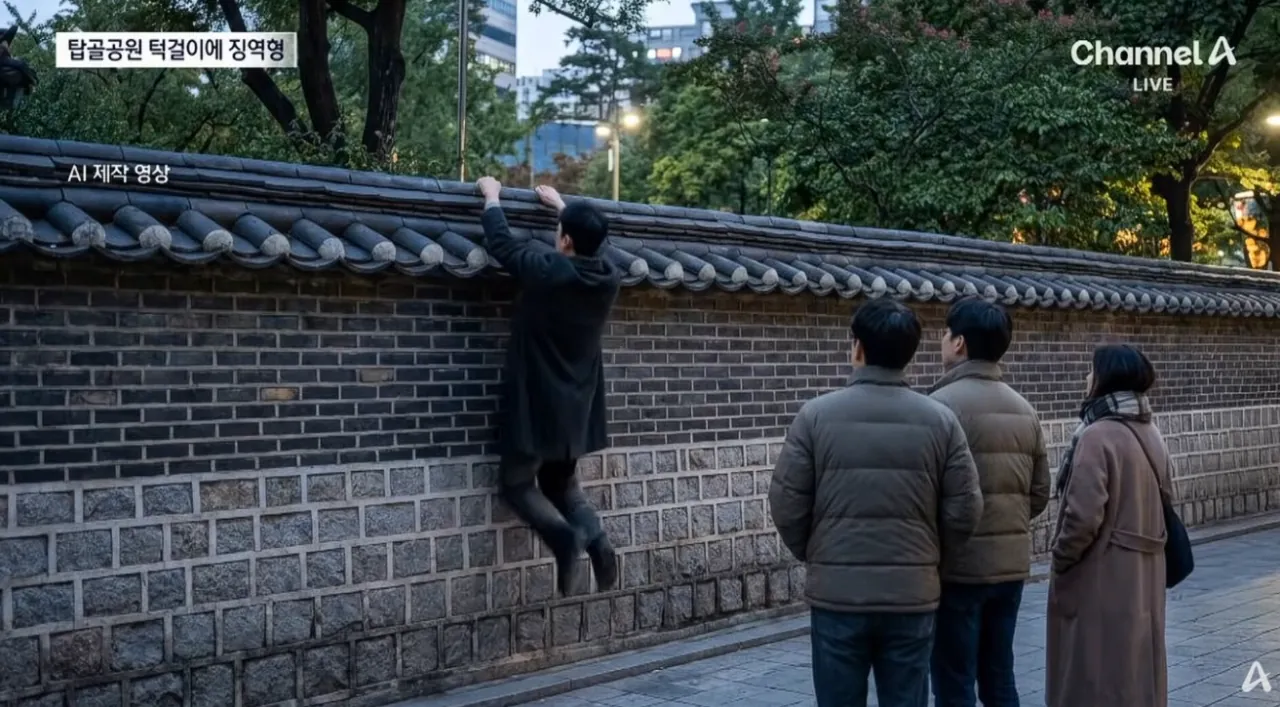 술 취해서 탑골공원 기와 깨먹은 남자 (3)