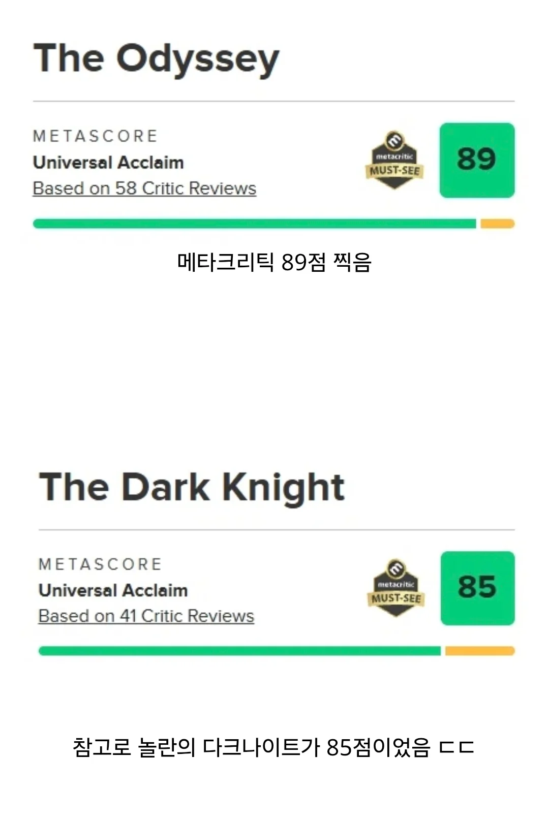 (스포아님) 놀란 영화 오디세이 후기 (2)