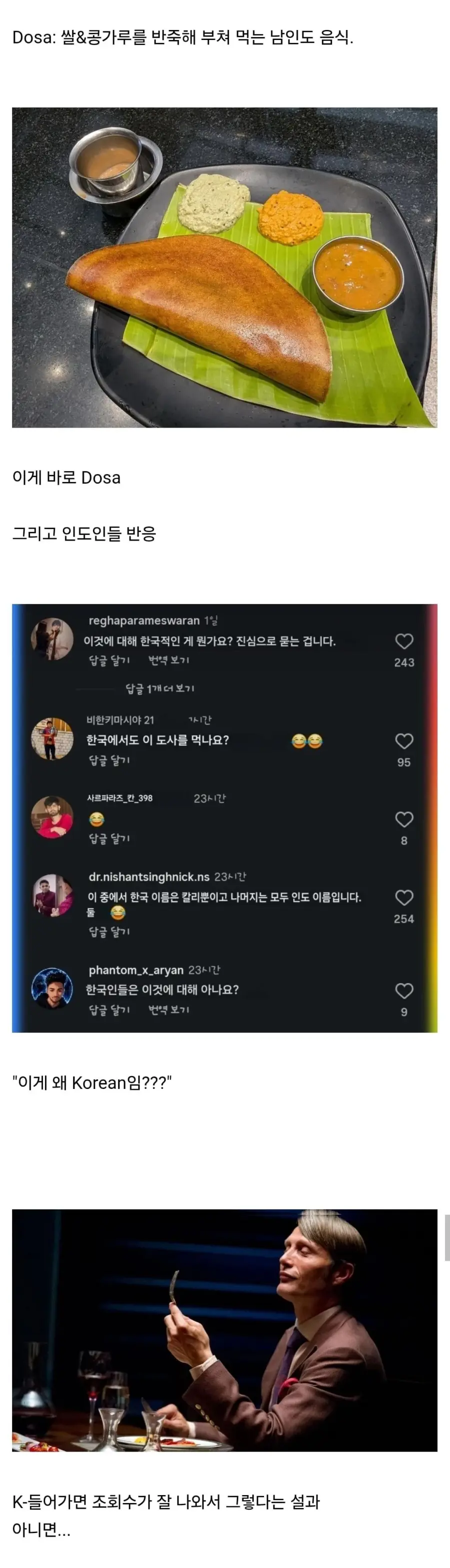 정체불명의 인도식 K-푸드