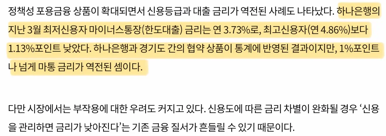 ”신용이 높으셔서 금리가 높아요“ 금리 역전 (3)