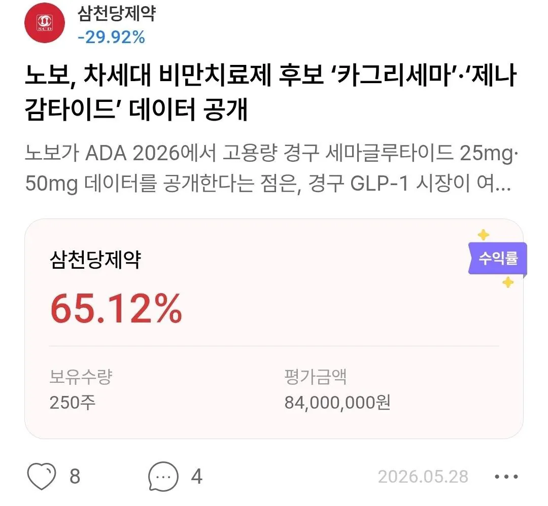 삼천당 제약 투자자의 다이나믹한 심경변화 (3)