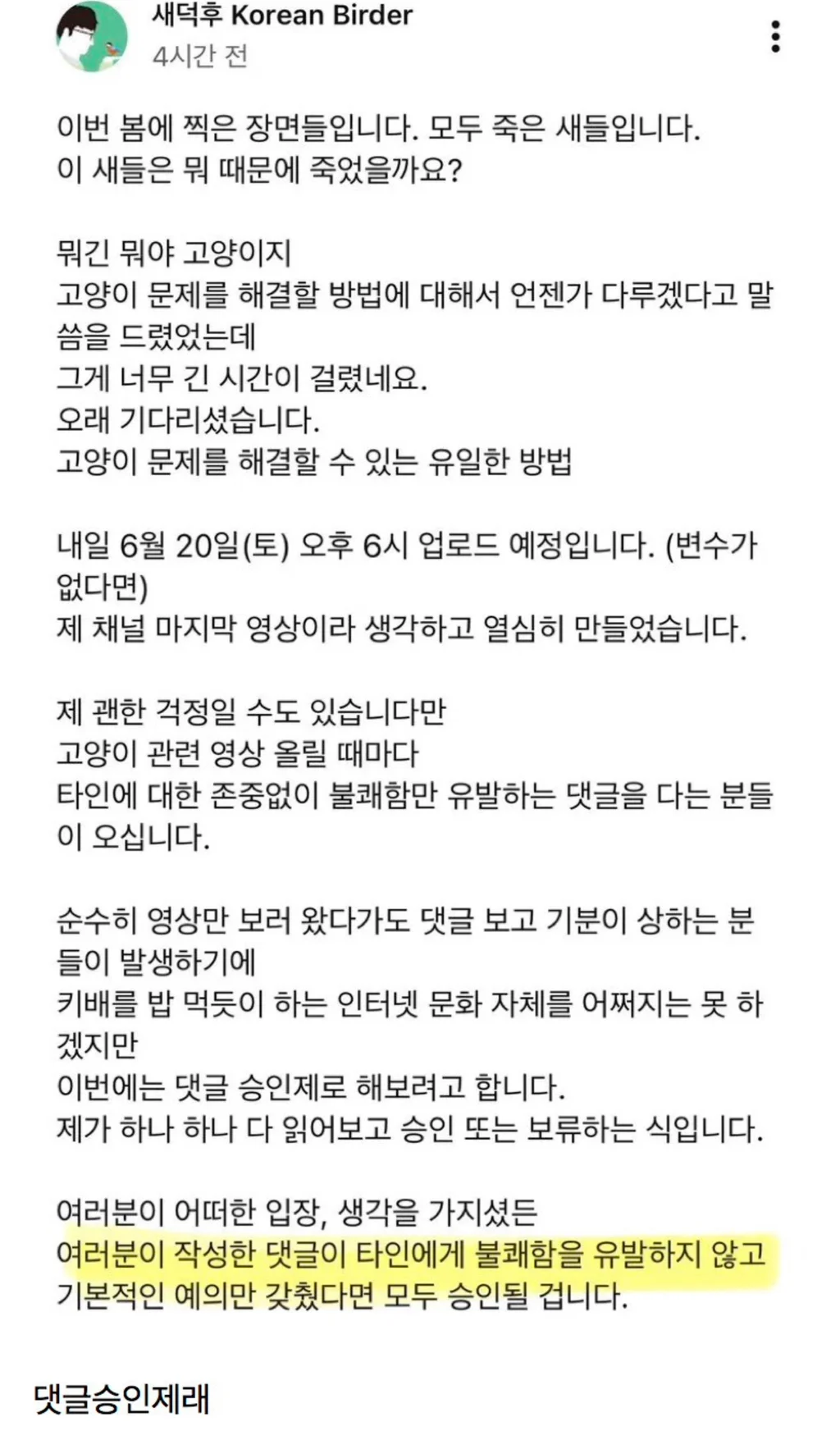 유튜브 새덕후 영상에 달린 댓글들 (11)