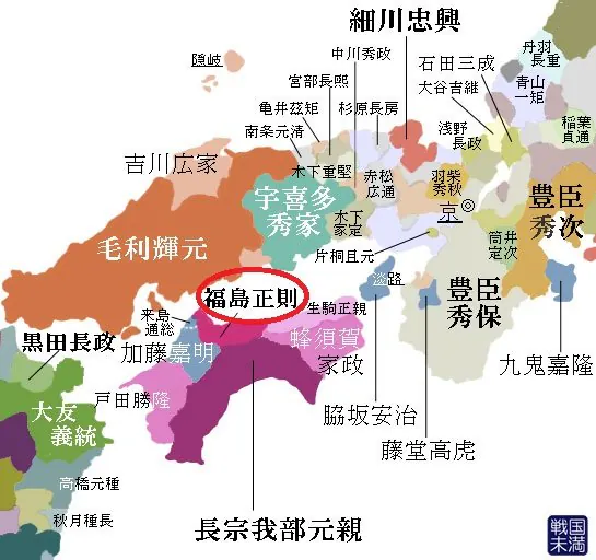 임진왜란 당시 일본군 사령관들 영지 (6)