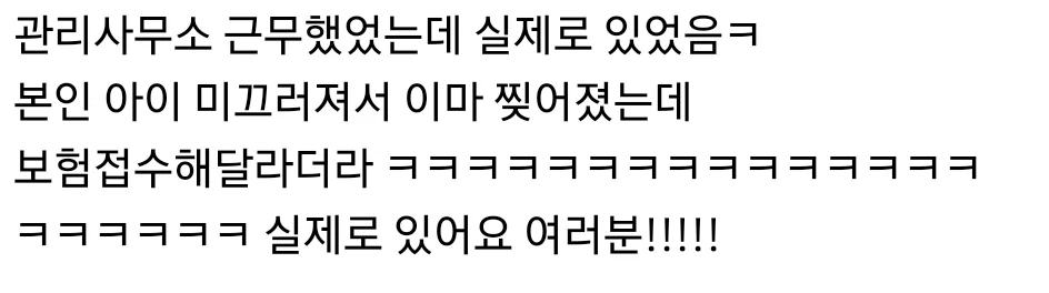 애가 놀이터 그네타다 떨어졌는데 관리소 책임묻는 맘충 (11)