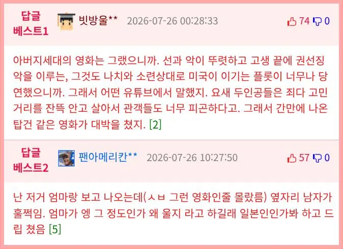 아버지랑 보러 갔을 때 식겁했던 거 (2)