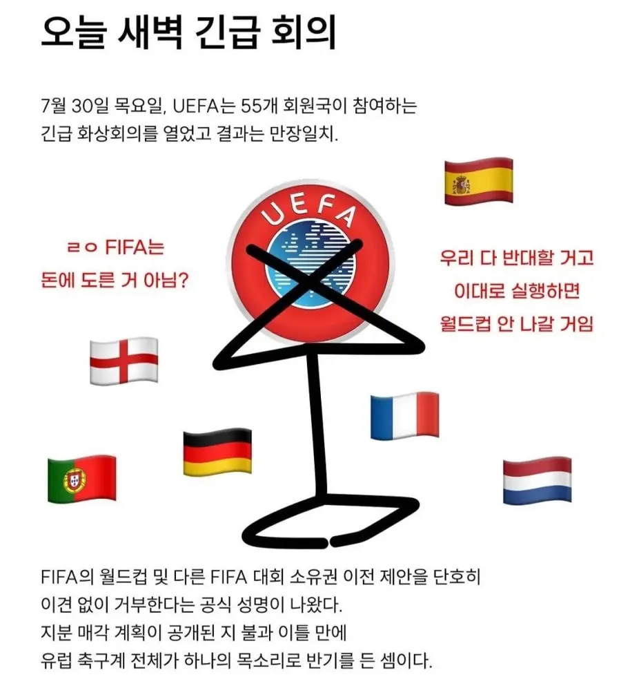 월드컵 불참 선언한 유럽 55개 국가들 (2)