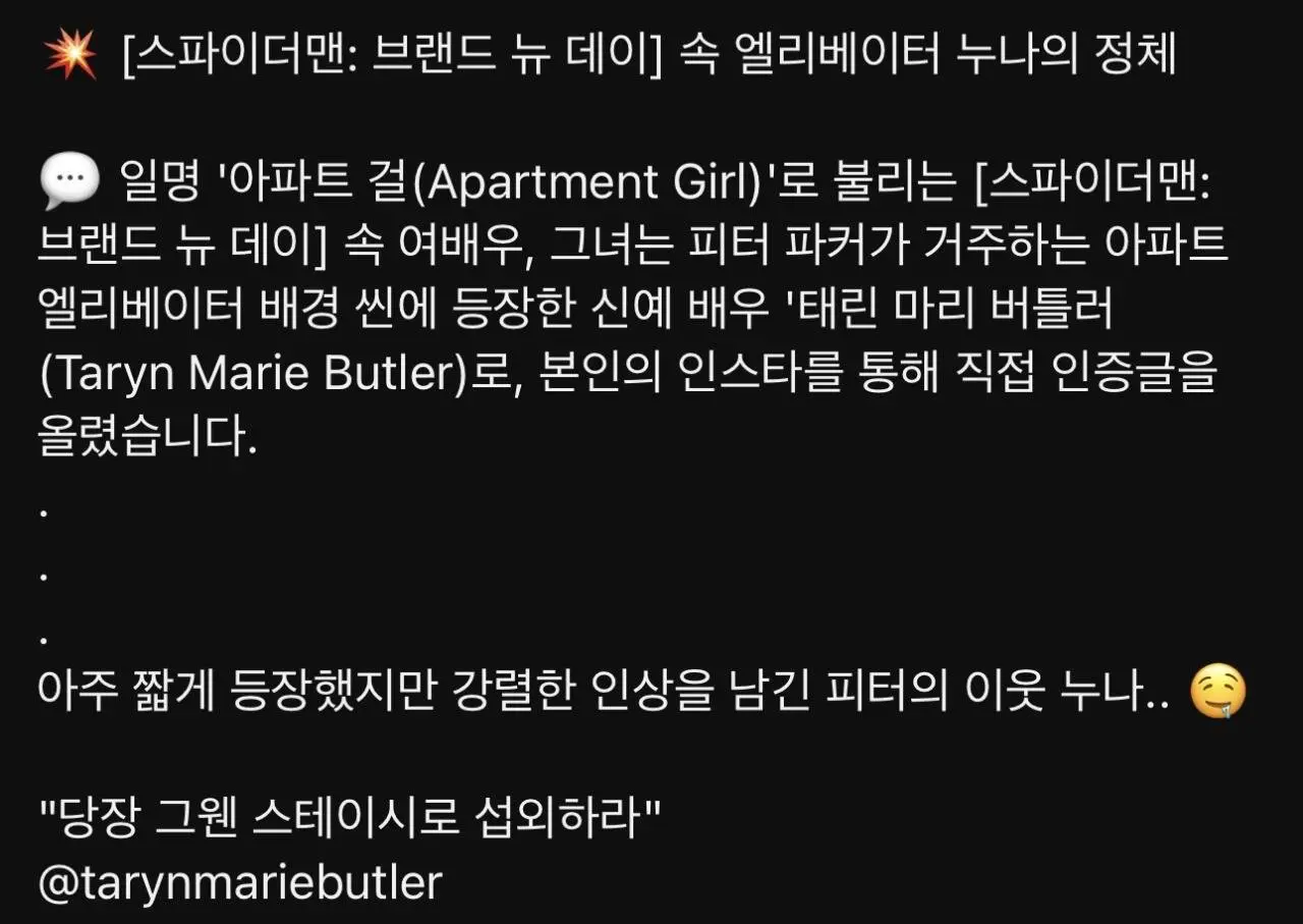 스파이더맨: 브랜드 뉴 데이 아파트 누나 (6)
