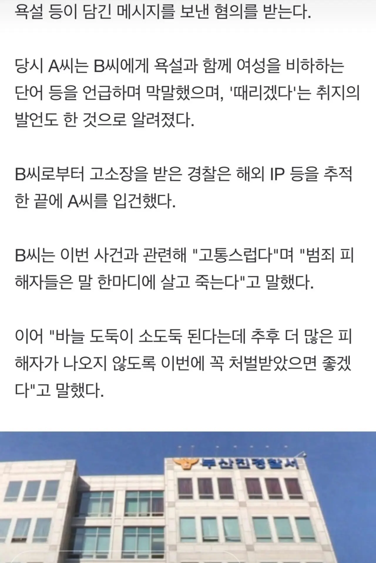 부산 돌려차기 피해자 2차 가해자의 최후 (6)