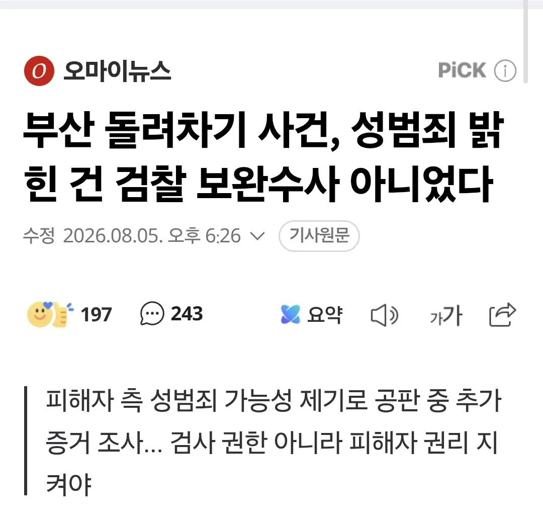 부산 돌려차기 피해자의 말까지 날조 (2)